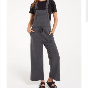 Z Supply NWT cinched waist overalls black S